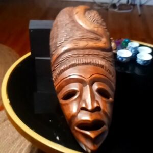 Old Vintage Hand Craved Tribal Mask Wooden Tribal Mask Ghana